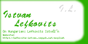 istvan lefkovits business card